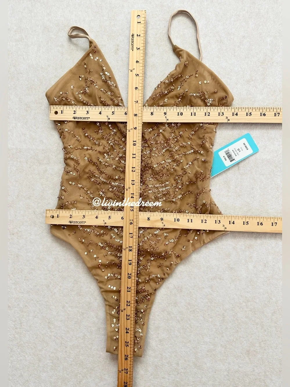 Beach Bunny Rose Gold Nala One Piece SZ L